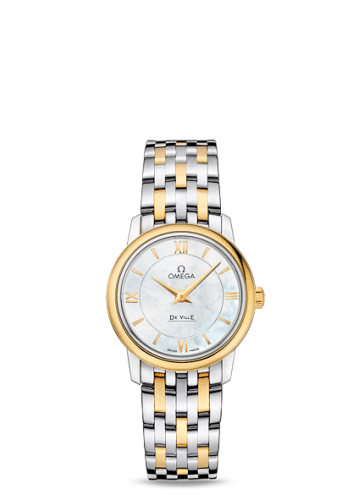 Omega De Ville Prestige Quartz 27.4 Stainless Stainless Steel / Yellow Gold / MOP / Bracelet